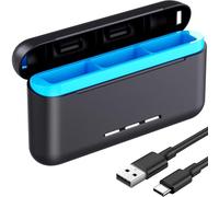 Estuche de carga de batería de 3 ranuras con indicador de alimentación inteligente, funda de carga rápida para GoPro HERO12/HERO11/HERO10/HERO9