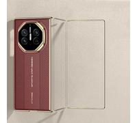 Estuche De Carga Inalámbrica Magnética para Huawei Mate XT/Mate XTS - Cubierta Envolvente Completa Galvanizada AG, Diseño Plegable con Protección De Lente Elevada (Rojo,para Mate XTS)