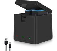 Estuche de carga para batería de cámara con cable USB C para GoPro Hero11/10/9, protección múltiple, ignífugo, estuche de almacenamiento y
