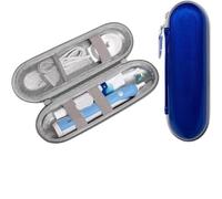 Estuche de cepillo de dientes eléctrico EVA | Resistente al agua El tamaño grande se adapta a la mayoría(Blue)