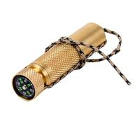 Estuche de cerillas de latón - Recipiente de supervivencia resistente al agua, píldoras robustas con llavero, soporte de metal hermético para camping, senderismo, , equipo de emergencia al aire