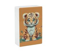 Estuche de cigarrillos de plástico con diseño divertido de tigre del año del Tigre, resistente al agua, rígido y personalizado. Novedades para papá y esposo.