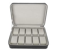 Estuche de coleccionista de relojes de 10 rejillas, Estuche de reloj de viaje Estuche de reloj, Estuche de almacenamiento de reloj, Estuche de regalo con cremallera para ga