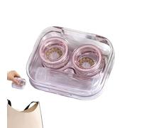Estuche de contacto con pinzas, estuche de contacto de viaje | Kit de para lentes transparentes portátiles - de almacenamiento de carcasa rígida para dormitorio, viaje, negocios