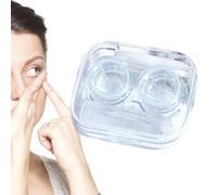 Estuche de contacto de viaje, estuche para lentes de contacto - Mini kit de de viaje transparente, de almacenamiento y elegante para el hogar, dormitorio, viajes y viajes
