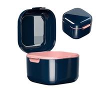 Estuche de contenedor para protector bucal, estuche de caja de retención | Caja de baño para dentaduras postizas | Estuche de alineación con drenaje, estuche de contenedor de retención portátil
