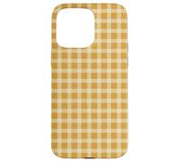 Estuche de Cuadros Amarillos - Patrón Cottagecore Honey Check Carcasa para iPhone 15 Pro MAX