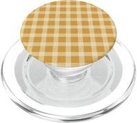 Estuche de Cuadros Amarillos - Patrón Cottagecore Honey Check PopSockets PopGrip para MagSafe