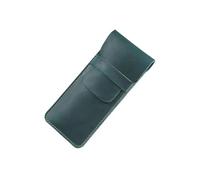 Estuche de Cuero for lápices, Estuche Retro Piel Vaca auténtica, for, Elegante Funda for un Solo bolígrafo para Lápices, Bolígrafos, Plumas Estilográficas(Green Large)