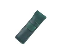 Estuche de Cuero for lápices, Estuche Retro Piel Vaca auténtica, for, Elegante Funda for un Solo bolígrafo para Lápices, Bolígrafos, Plumas Estilográficas(Green Small)