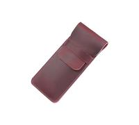 Estuche de Cuero for lápices, Estuche Retro Piel Vaca auténtica, for, Elegante Funda for un Solo bolígrafo para Lápices, Bolígrafos, Plumas Estilográficas(Red Large)