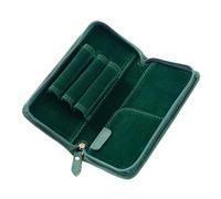 Estuche de Cuero para lápices, de Almacenamiento de papelería Vintage con 3 Ranuras, para el hogar, Trabajo, Escuela, Estudio, Dibujo, Diario, bocetos, Viajes, Green, Consulte la