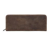 Estuche de Cuero para lápices, Estuche for lápices Estuche for bolígrafos Cuero Cremallera Café 20x8x2.5cm