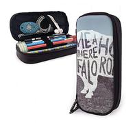 Estuche de cuero para lápices Give Me A Home Where The Buffalo Roam, estuche para bolígrafos de gran capacidad, organizador de caja duradera, bolsa de lápices de gran capacidad, color,