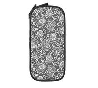 Estuche de encaje floral rosa abstracto vintage organizador de lápices bolsa para bolígrafos para escuela media/secundaria, universidad oficina