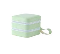 Estuche de espejo cosmético de viaje, joyero portátil de cuero, estuche de almacenamiento de espejo de maquillaje para estación de pestañas, brochas de maquillaje, herramientas cosméticas, espejo de