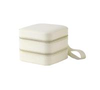 Estuche de espejo cosmético de viaje, joyero portátil de cuero, estuche de almacenamiento de espejo de maquillaje para estación de pestañas, brochas de maquillaje, herramientas cosméticas, espejo de