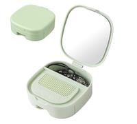 Estuche de espejo de maquillaje de viaje, estuche de espejo portátil - Espejos cosméticos de viaje compactos - Estuche de viaje, caja de cosméticos, Verde, riferimento alla descrizione, Consulte