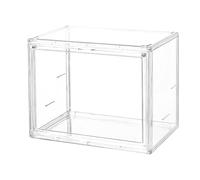 Estuche de exhibición de acrílico - Soporte apilable extra grueso | Clear figure storage with magnetic door, 1-Pack Partition extraíble para tarjeta de figura coleccionable Hobby Shoe Purse