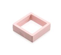Estuche de exposición flotante 3D colorido 20 piezas, caja almacenamiento joyería, suspensión película, pulsera cuerda mano, elástica para Joyería, Medallas(Pink,9x9cm)