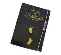 Estuche de fieltro grueso para certificado de embarazo que viene a cuadros de imágenes, organizador de bolsillo para hospital y seguro para documentos de bebé, accesorio de libro de memoria