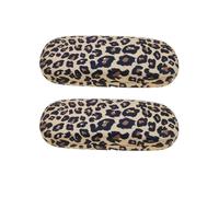 Estuche De Gafas Con Estampado De Leopardo De 2 Piezas, Estuche De Gafas Para Mujer, Accesorios De Almacenamiento De Gafas, Estuche De Gafas De Moda, Accesorios Para Gafas