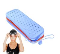 Estuche de gafas de natación para almacenamiento, estuche para gafas de natación y protector para gafas - Organizador de accesorios de deportes acuáticos para mujeres y hombres con cremallera para