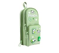Estuche de gran capacidad con bonito diseño de conejo de fresa, divertido y estético estuche para bolígrafos con corazón con purpurina Happy Times, organizador de papelería de lona para niñas, niños y
