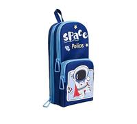 Estuche de gran capacidad con bonito diseño de conejo de fresa, divertido y estético estuche para bolígrafos con corazón con purpurina Happy Times, organizador de papelería de lona para niñas, niños y