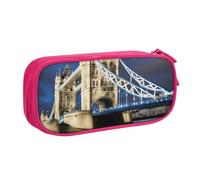 Estuche de gran capacidad con diseño de Tower Bridge in London, estuche organizador de maquillaje con cremallera de doble capa