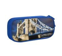 Estuche de gran capacidad con diseño de Tower Bridge in London, estuche organizador de maquillaje con cremallera de doble capa