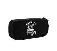 Estuche de gran capacidad Mind If I Smoke, bolsa de maquillaje de gran capacidad, estuche organizador de papelería duradero, para Co, color, 5.0cm*10.5cm*20.5cm, Estuche para lápices