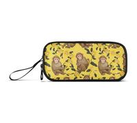 Estuche de gran capacidad para adultos, suministros escolares, ligero, dulce mono Rhesus, macaco