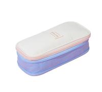 Estuche de gran capacidad retráctil de lona para estudiantes, Blue03, 22*11*6.5cm, moda