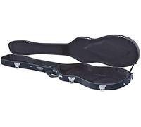 Estuche de guitarra GEWA modelo LP Flat Top Economy - Núcleo de madera - tapa plana - revestimiento de cuero sintético negro mate - cerraduras cromadas - compartimento para accesorios
