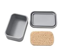 Estuche de jabón de silicona multifuncional con almohadilla para champú, almacenamiento de gel corporal, organizador de baño, gimnasio y uso al aire libre