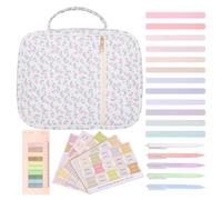 Estuche de la Biblia con asa: 29 x 22,6 x 8,1 cm, organizador de transporte protector reutilizable, gran capacidad para guardar escritos | Bolsa de aprendizaje con cremallera para abuela, adulto