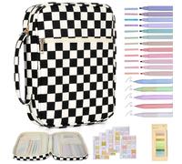 Estuche de la Biblia para Mujer Estuche de la Biblia de Pana para niρas Cubierta de la Biblia Grande a Cuadros con asa Suministros de Estudio de