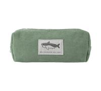 Estuche de lápices bordado - Bolsa de papel de carta de pana de tiburón | Estuche multiusos para lápices, bolsa portátil para lápices de animales para viajes, trabajo, escuela, verde, ver