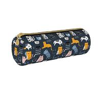 Estuche de lápices colorido para gatos, estuche para bolígrafos para mujeres, caja de transporte sencilla para adultos con cremallera suave, duradero, ligero para organizador de oficina, bolsa de alma