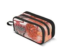Estuche de lápices con 3 compartimentos para la escuela y la lente de baloncesto, bolsa de almacenamiento portátil para niñas y niños, multicolor, talla única, informal, multicolor, tamaño, multicolor