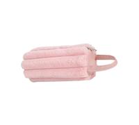 Estuche de lápices con capacidad y estuche de felpa para lápices, grandes bolsillos para lápices, bolsa de viaje para estudiantes, adultos y mujeres, estuche de felpa a rayas