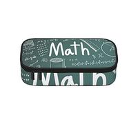 Estuche de lápices de búho de pie en el árbol, gran capacidad, bolsa de papelería de oficina, bolsa de cosméticos con compartimentos para niñas, niños y adultos, fórmulas, formas, teoría, lección de matemáticas, palabra, talla única