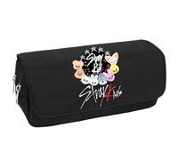 Estuche de lápices de Doble Capa y Gran Capacidad para niños, un Organizador de papelería Multifuncional con Estampados de Dibujos Animados,Style 7