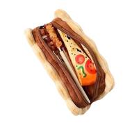 Estuche de lápices de Felpa - con Forma de Pastel sándwich 19 x 10 x 5 cm | Organizador de de Escritorio de Gran Capacidad con Bonito diseño de Dibujos Animados | Regalo para niños