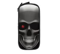 Estuche de lápices de gran capacidad, caja de lápices roja y negra con diseño de calavera y mal de ojo, estuche para bolígrafos para escuela media/secundaria, oficina, universidad, niña y niño adult