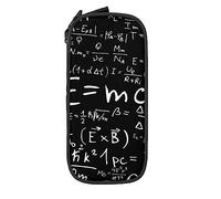 Estuche de lápices de gran capacidad con impresión de preguntas matemáticas avanzadas, bolsa de lápices de tela Oxford, bolsa doble grande para lápices, #139, 21x10.5x5cm