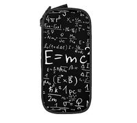 Estuche de lápices de gran capacidad con impresión de preguntas matemáticas avanzadas, bolsa de lápices de tela Oxford, bolsa doble grande para lápices, #719, 21x10.5x5cm
