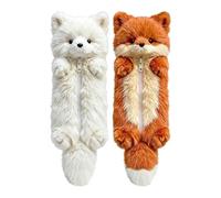 Estuche de lápices de peluche, 2 piezas, organizador de papelería de animales