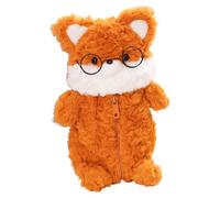 Estuche de Lápices de Peluche Marrón con Cremallera para Adolescentes | Pp Algodón y Felpa, Uso Escolar y Oficina, para Guardar Pequeños Objetos